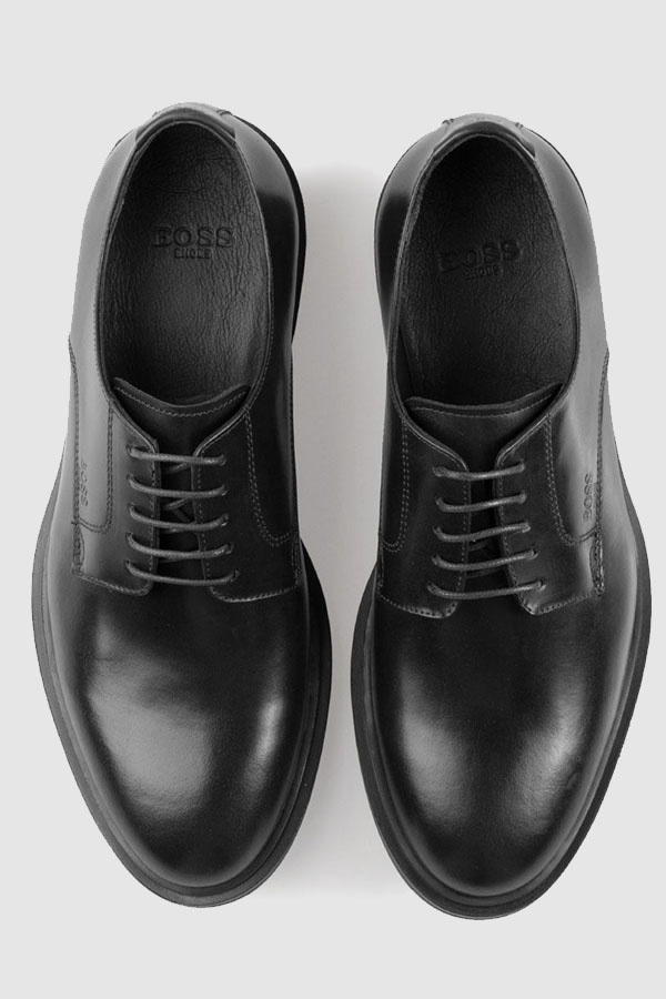ΔΕΡΜΑΤΙΝΑ ΠΑΠΟΥΤΣΙΑ BOSS SHOES - BLACK DAKAR